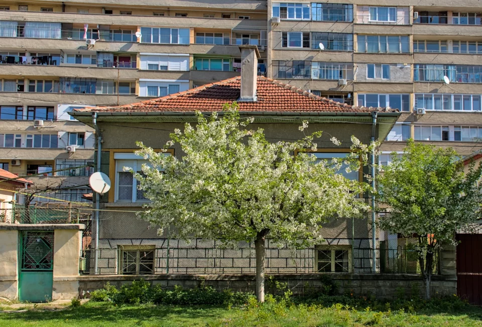 Typical residential housing in Kazanlak