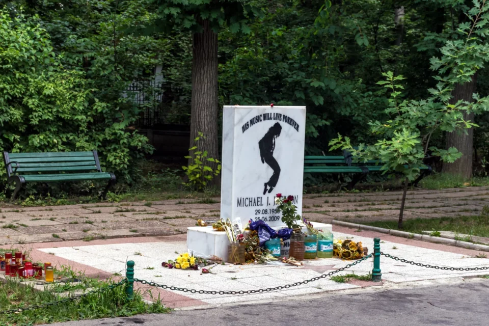 Michael Jackson monument in the Herăstrău park