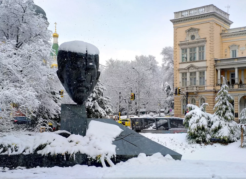 Stefan Stambolov monument in the Crystal garden in Sofia