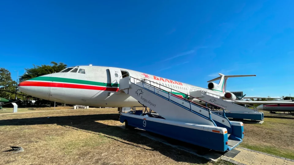 Balkan Bulgarian Airlines Tu-154 in the Burgas airport aviation museum