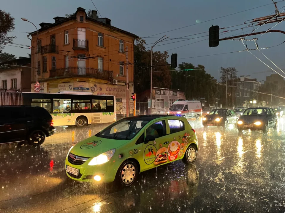 Boulevard Slivnitza in the rain