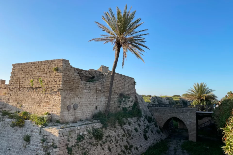 The walls of the ancient city of Caesarea Maritima, Israel