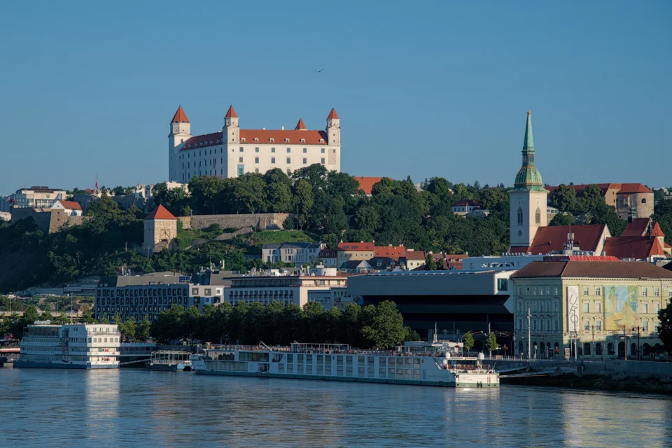 The spire of the St. Martins and the castle dominating the city.