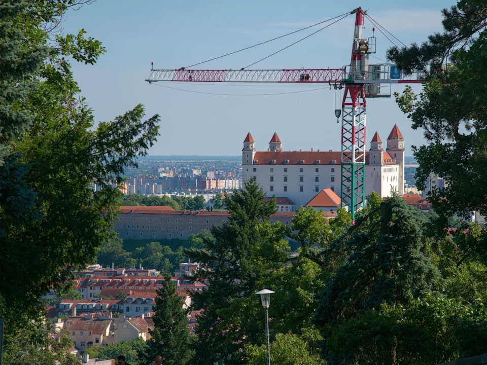 The castle with Petarzhalka district in the background.